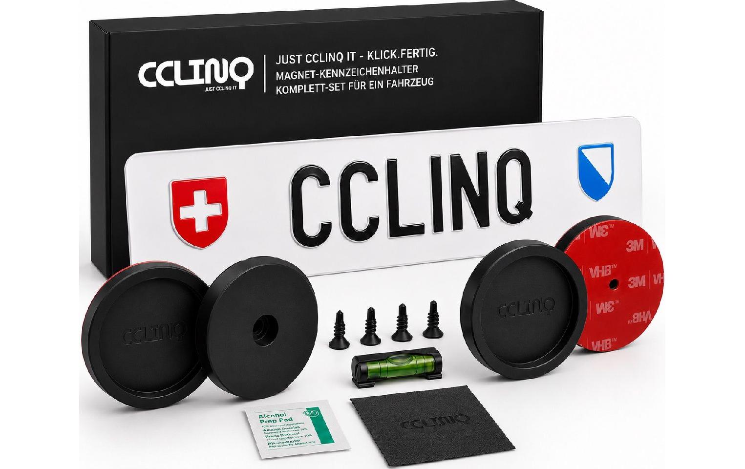 Cclinq Kennzeichnungstasche – magnetisch – schwarz – Gummi/Metall