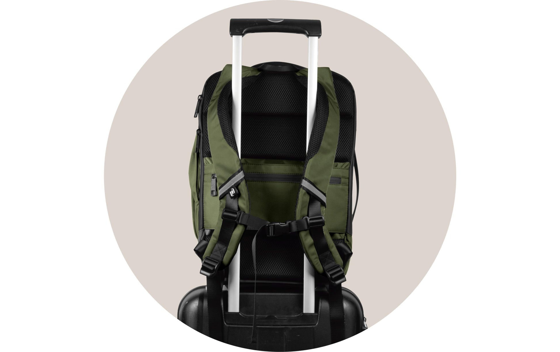 Elba Oxford City-Rucksack Identity Executive – 18 l – Khaki, 320 × 420 × 130 mm