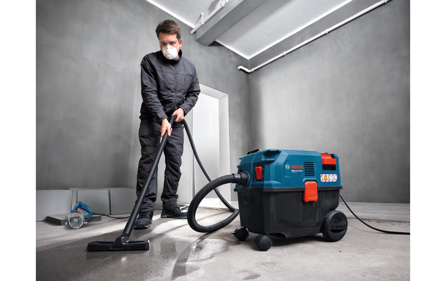 Bosch Nass-/Trockensauger PRO GAS12-25LS, mit Wischfunktion – 25 l, 1200 W, mit Steckdose