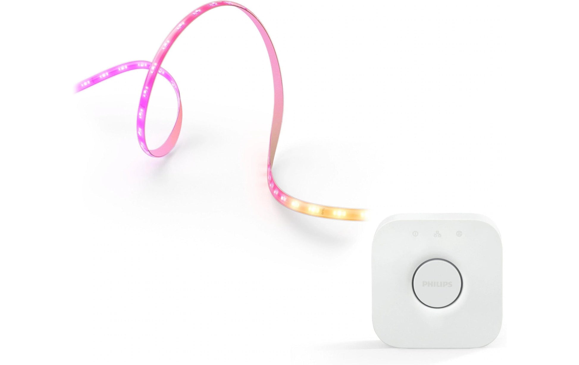 Philips Hue LED-Strip Flux LS – Set, 3 m, 1200 lm, 12 W, RGB, dimmbar, für Alexa/Google/HomeKit, weiss