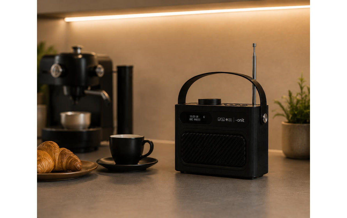 Onit Amoroso – DAB+/UKW-Tischradio, Bluetooth 5.3 – Schwarz