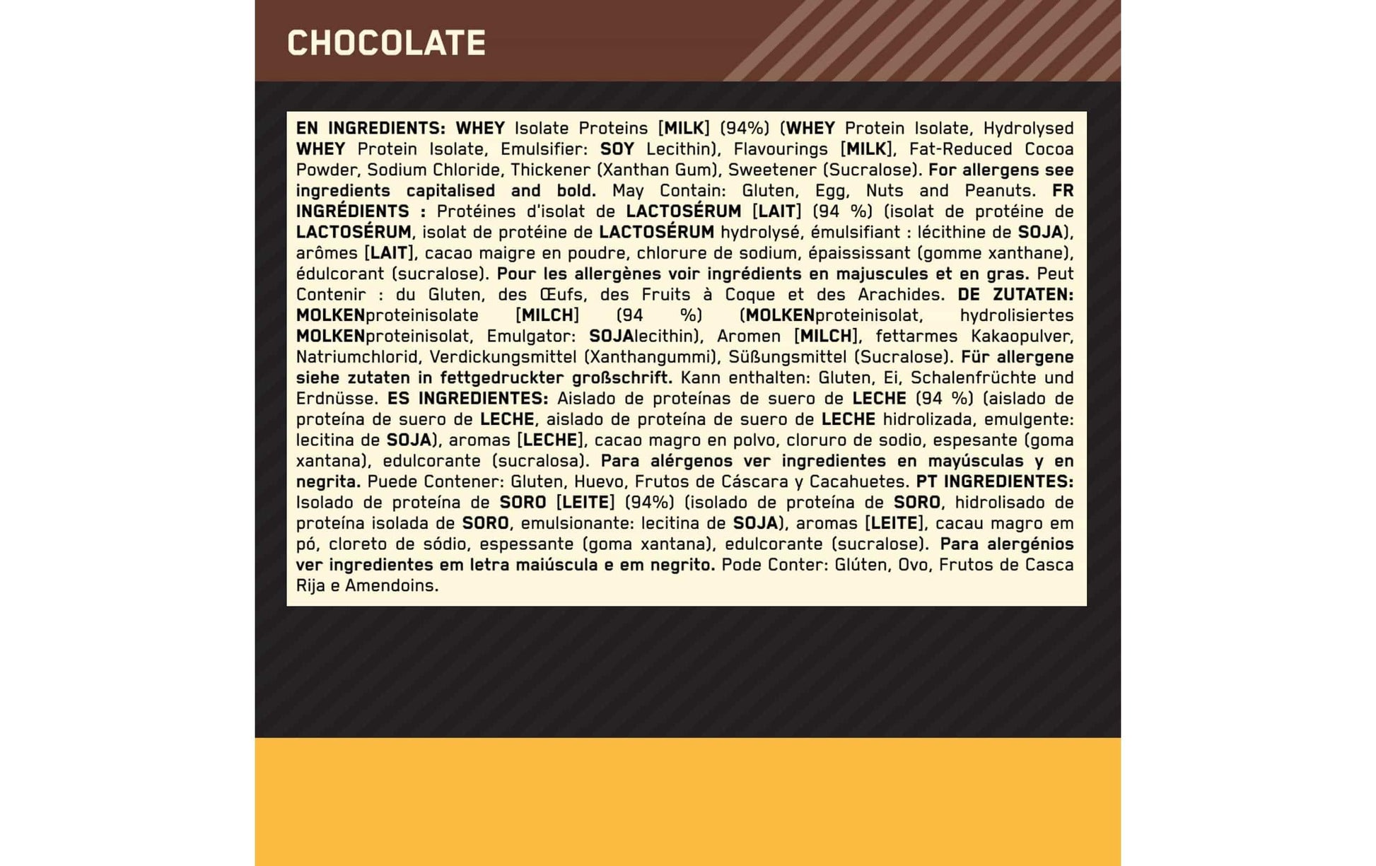 Optimum Nutrition Whey Protein Isolat Gold Standard Isolat Schokolade – 1,08 kg