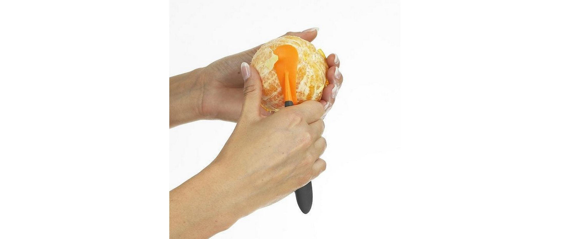 Lurch Orangenschäler 9 × 0,2 × 24 cm, Nylonklinge, Kunststoff, Orange/Schwarz