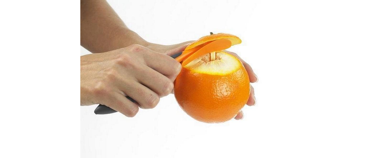 Lurch Orangenschäler 9 × 0,2 × 24 cm, Nylonklinge, Kunststoff, Orange/Schwarz