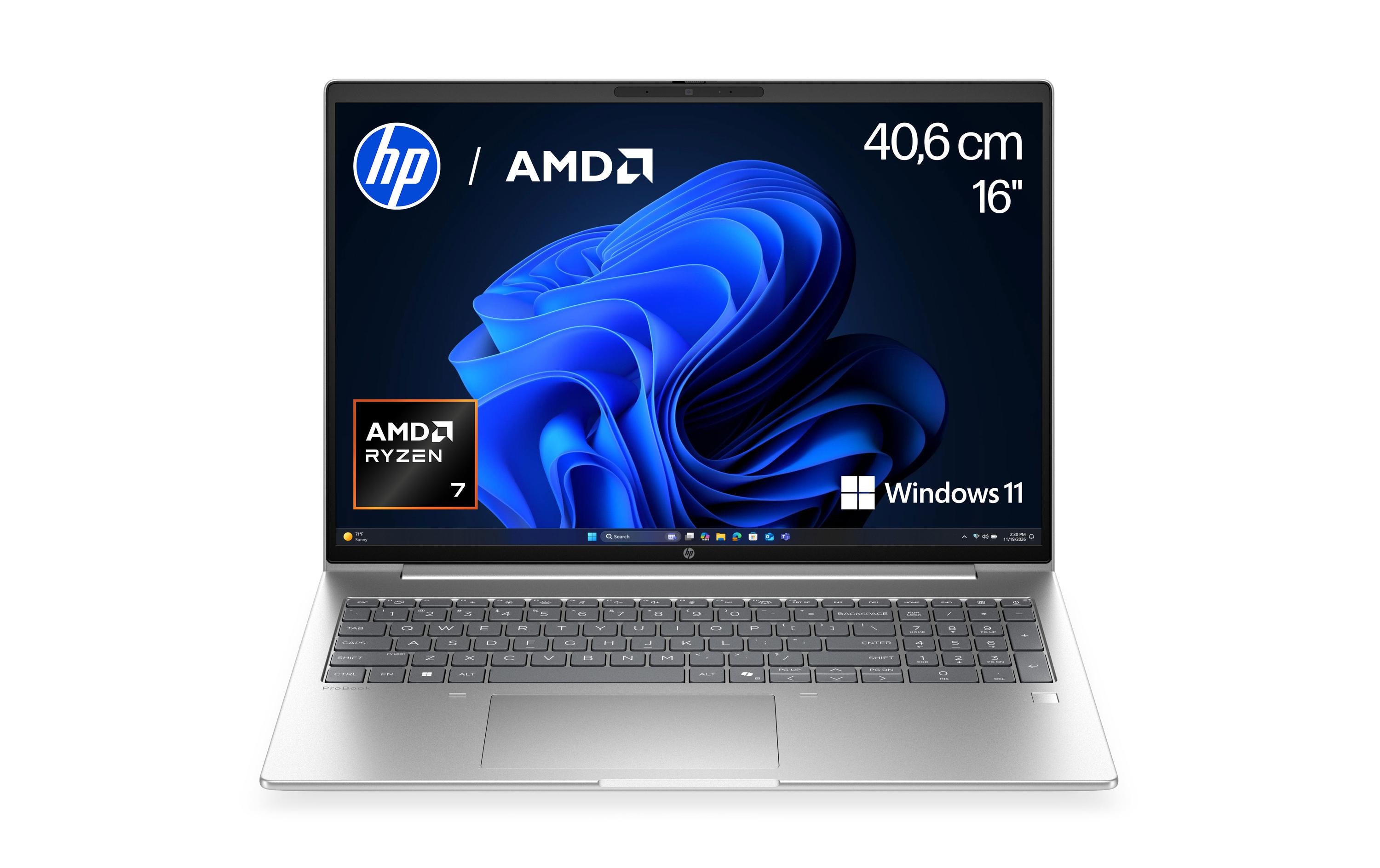 HP ProBook 4 G2a – 16" WUXGA, Ryzen 7 250, 16 GB, 512 GB SSD, Win 11 Pro, QWERTZ (CH)
