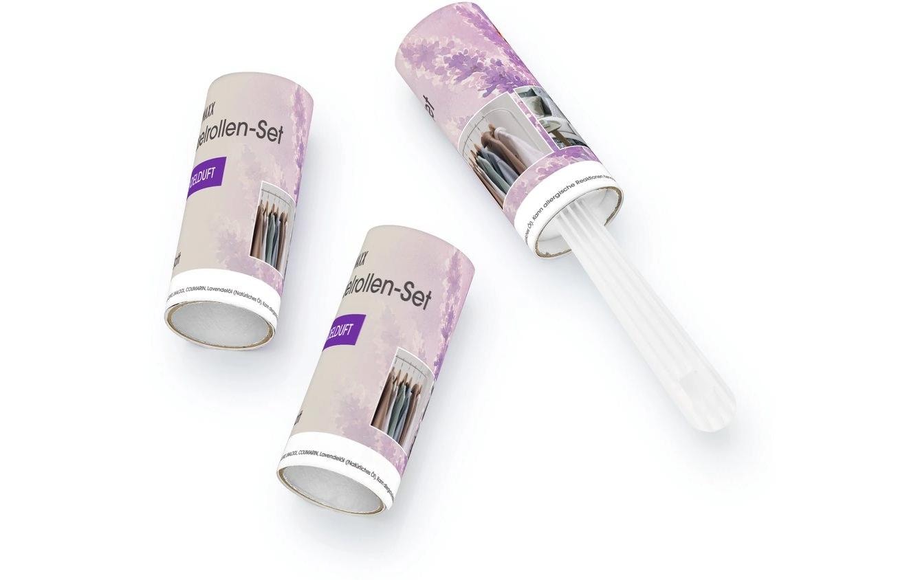 Easymaxx Fusselroller – Polyresin, violett, 3 Stk., 20 × 4 cm