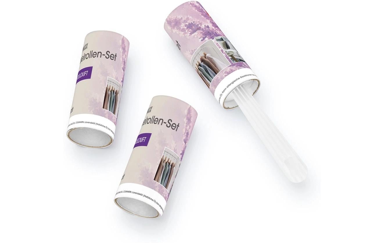 Easymaxx Fusselroller – Polyresin, violett, 3 Stk., 20 × 4 cm