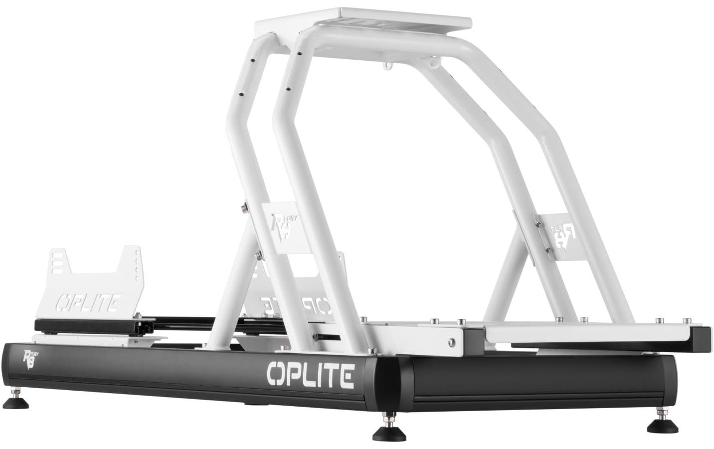 Oplite Zubehör – Belastbarkeit 150 kg, mit Lenkradhalterung – Stahl, Weiss – R8 Fury Chassis