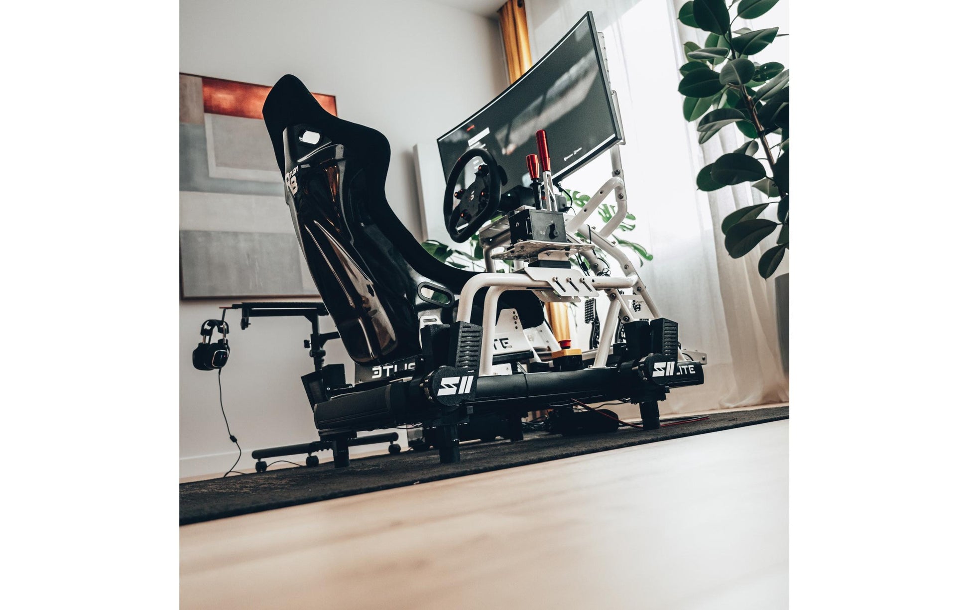 Oplite Zubehör – Belastbarkeit 150 kg, mit Lenkradhalterung – Stahl, Weiss – R8 Fury Chassis