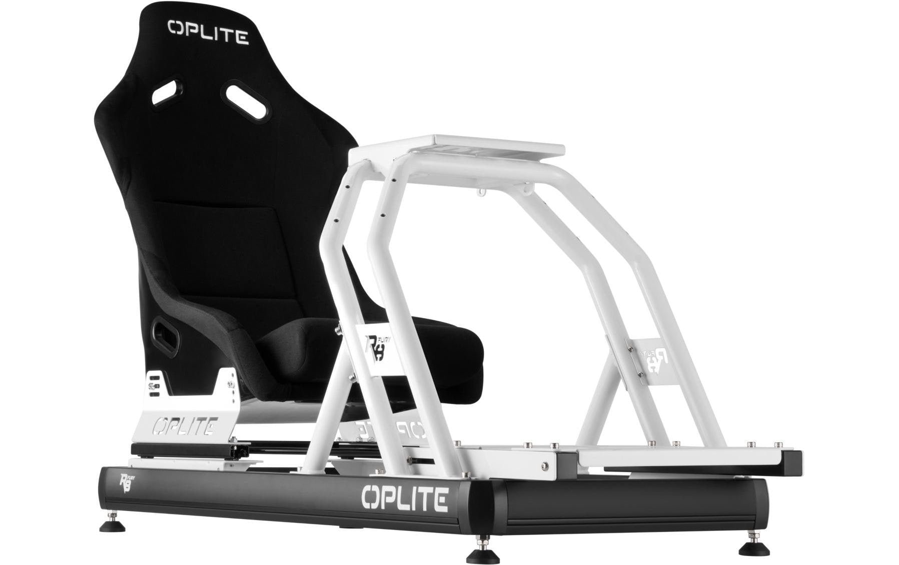Oplite Zubehör – Belastbarkeit 150 kg, mit Lenkradhalterung – Stahl, Weiss – R8 Fury Chassis