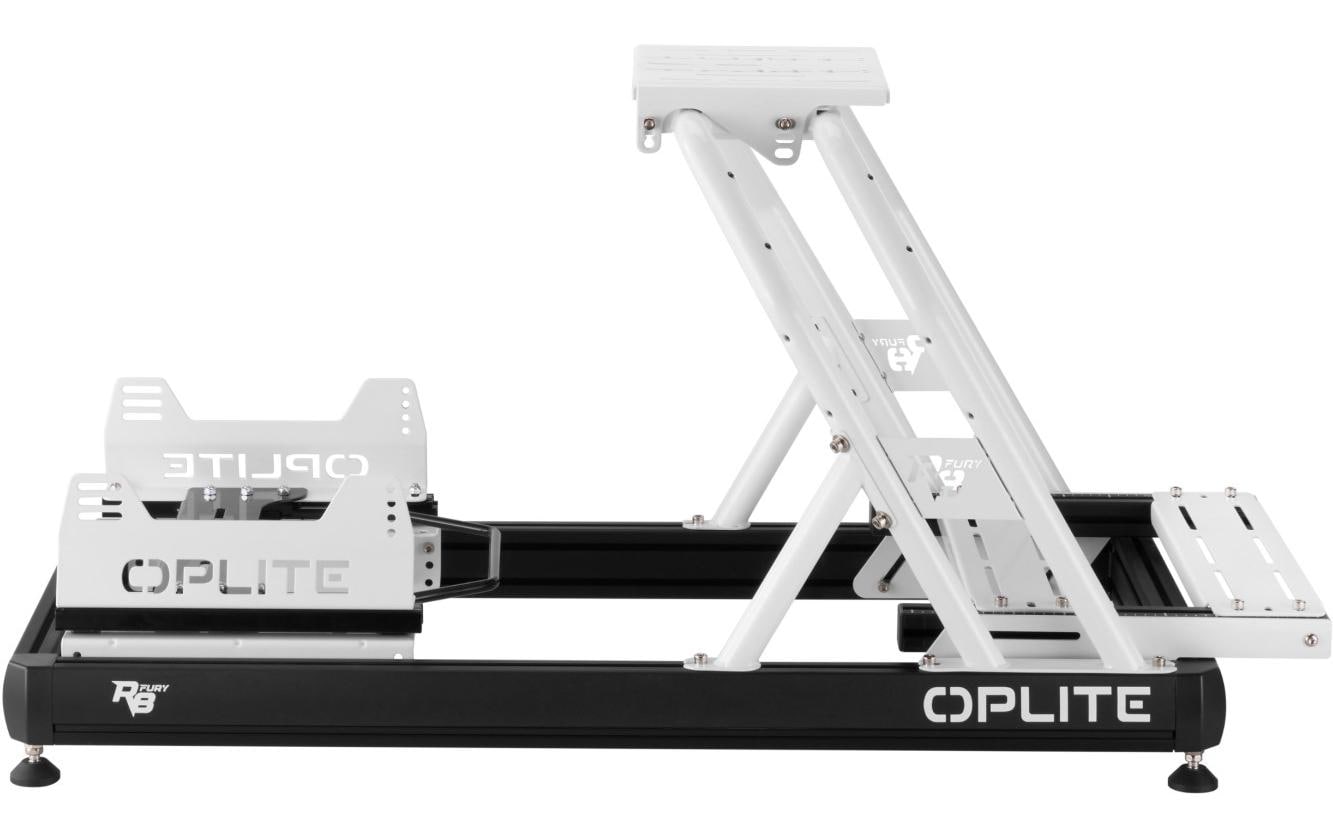 Oplite Zubehör – Belastbarkeit 150 kg, mit Lenkradhalterung – Stahl, Weiss – R8 Fury Chassis