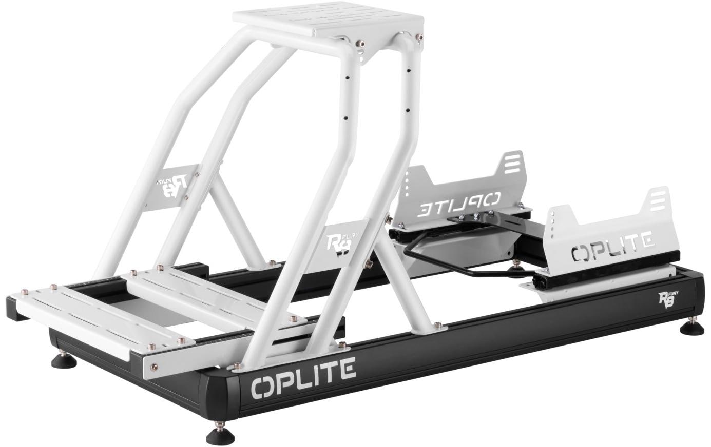 Oplite Zubehör – Belastbarkeit 150 kg, mit Lenkradhalterung – Stahl, Weiss – R8 Fury Chassis