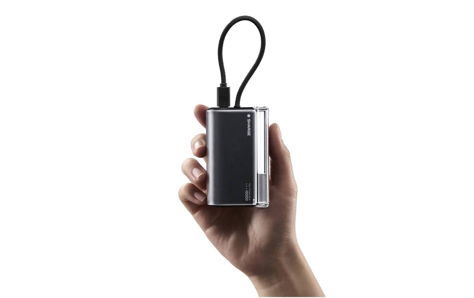 Sharge Flow 3 Powerbank 10'000 mAh – 45 W PD, 1× USB-C, blau, für Smartphones, Tablets & Kameras