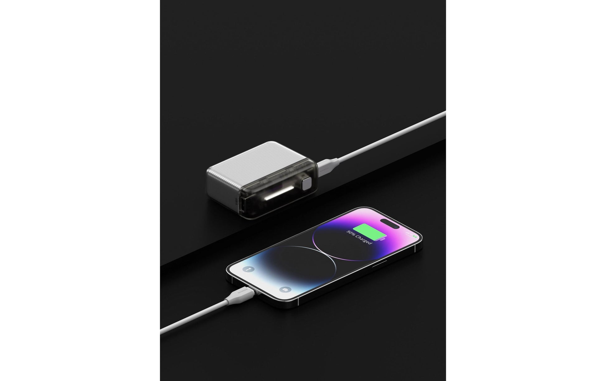 Sharge Flow PUR Powerbank 10'000 mAh – 20 W PD, 1× USB-C, 1× USB-A, violett
