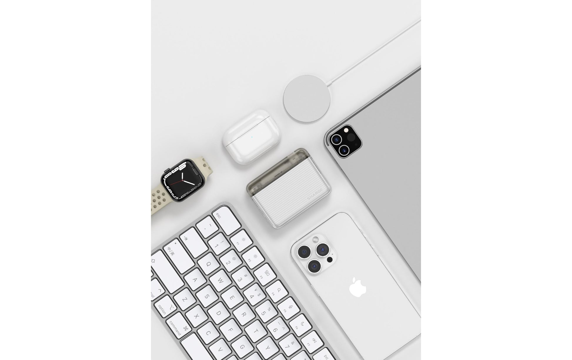 Sharge Flow PUR Powerbank 10'000 mAh – 20 W PD, 1× USB-C, 1× USB-A, violett