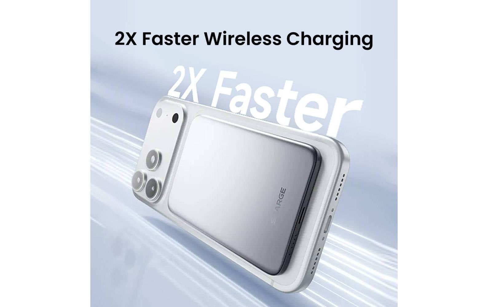 Sharge 5K MagSafe Powerbank 5'000 mAh – Qi2 15 W, schwarz