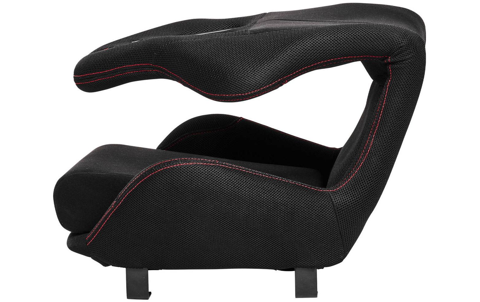 Asetek racing Asetek SimSports Initium Sim-Racing-Sitz – Stoff – Schwarz/Rot, faltbar, bis 100 kg