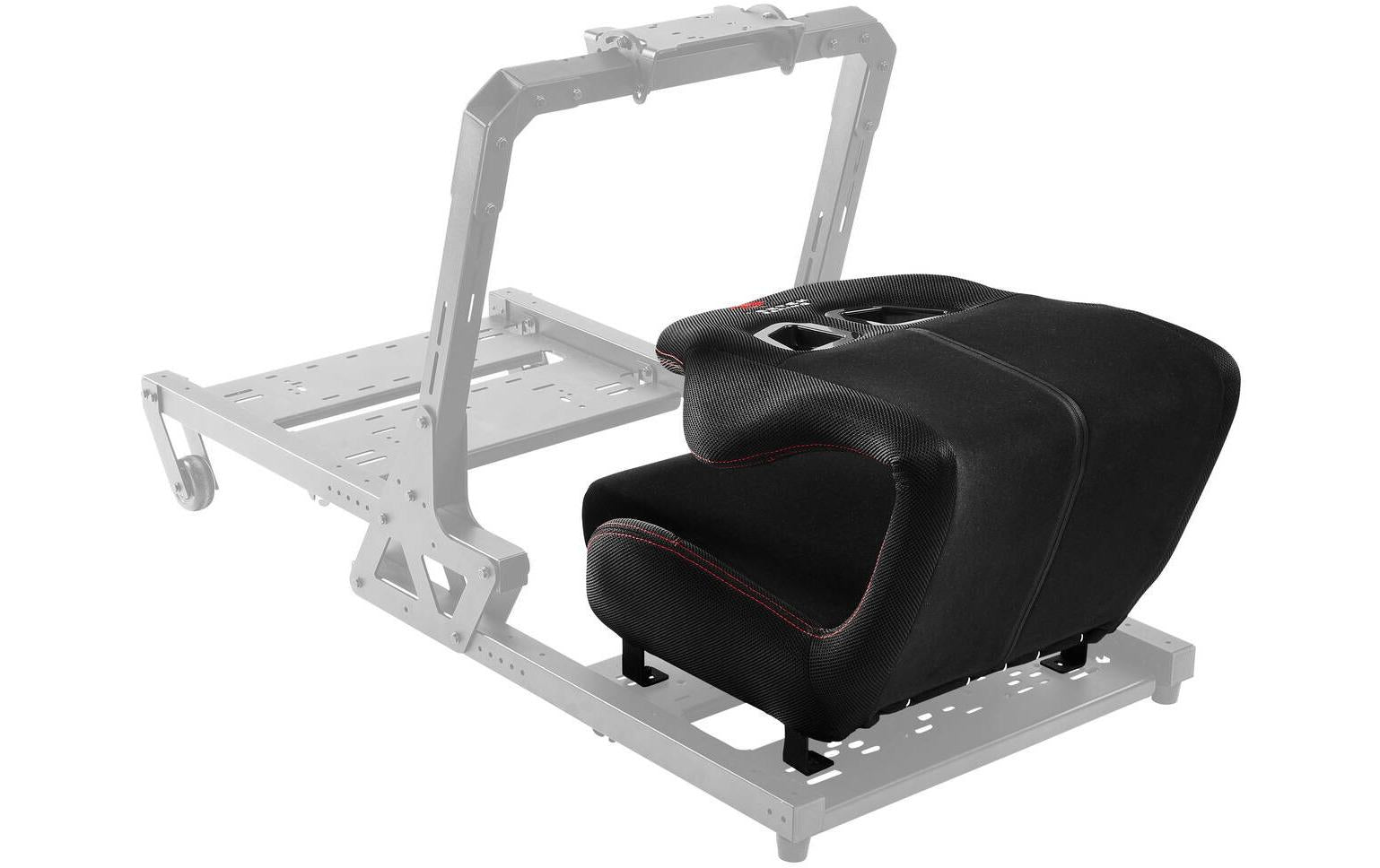 Asetek racing Asetek SimSports Initium Sim-Racing-Sitz – Stoff – Schwarz/Rot, faltbar, bis 100 kg
