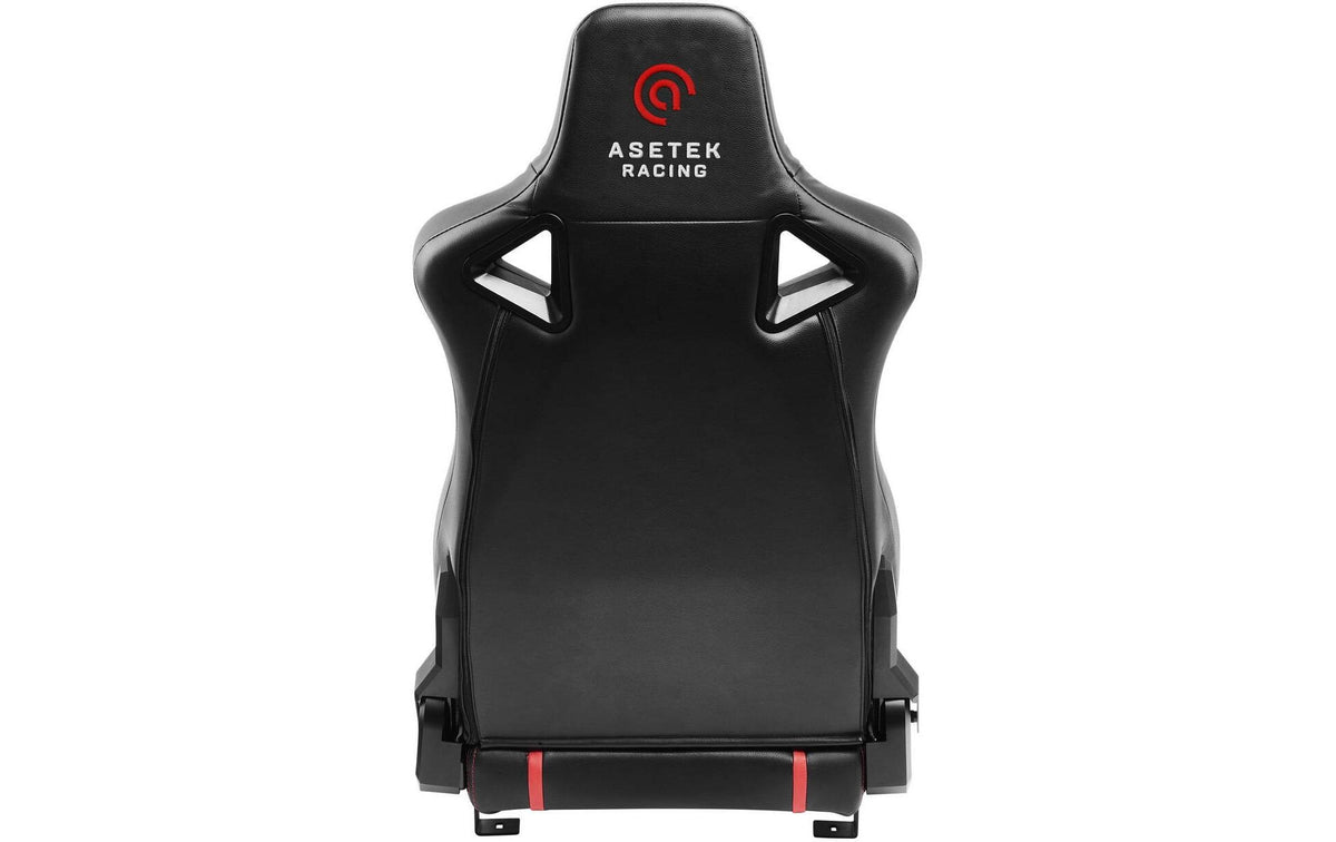 Asetek racing Asetek SimSports Forte Sim-Racing-Sitz – Kunstleder – Rot/Schwarz, für Initium 2-in-1 Cockpit, bis 100 kg