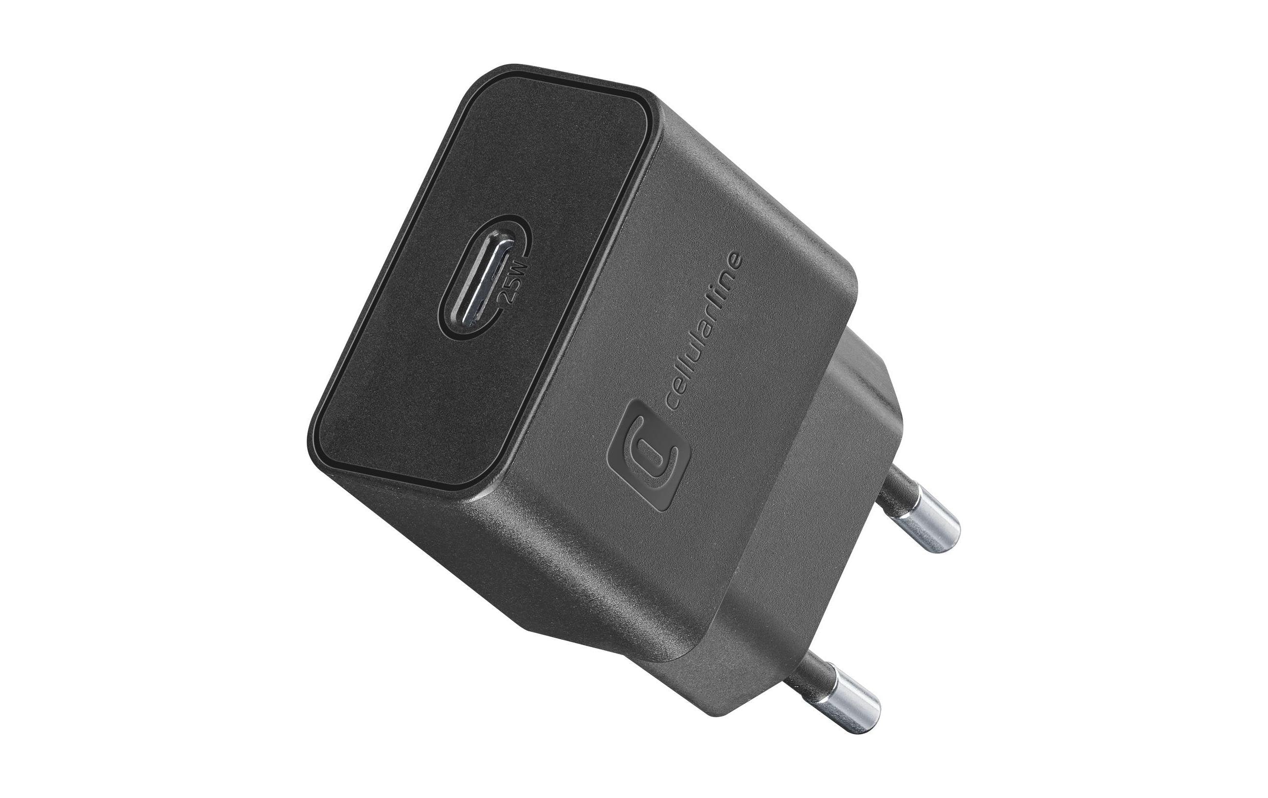 Cellularline Super Fast Charger USB-Ladegerät 25 W – USB-C×1, PD – für Samsung