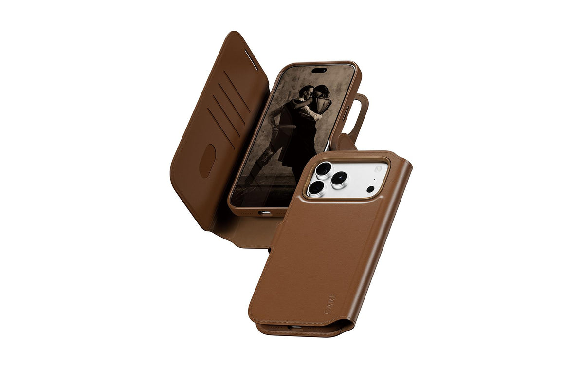PanzerGlass CARE Tango Wallethülle – für Apple iPhone 18 Pro Max / iPhone 17 Pro Max, MagSafe, PC, Braun