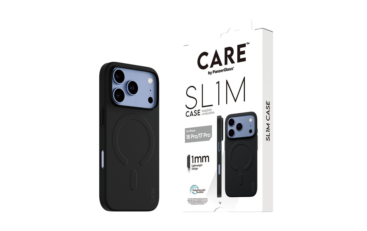 PanzerGlass CARE SL1M Backcover – für Apple iPhone 18 Pro/17 Pro, MagSafe, PC, Schwarz