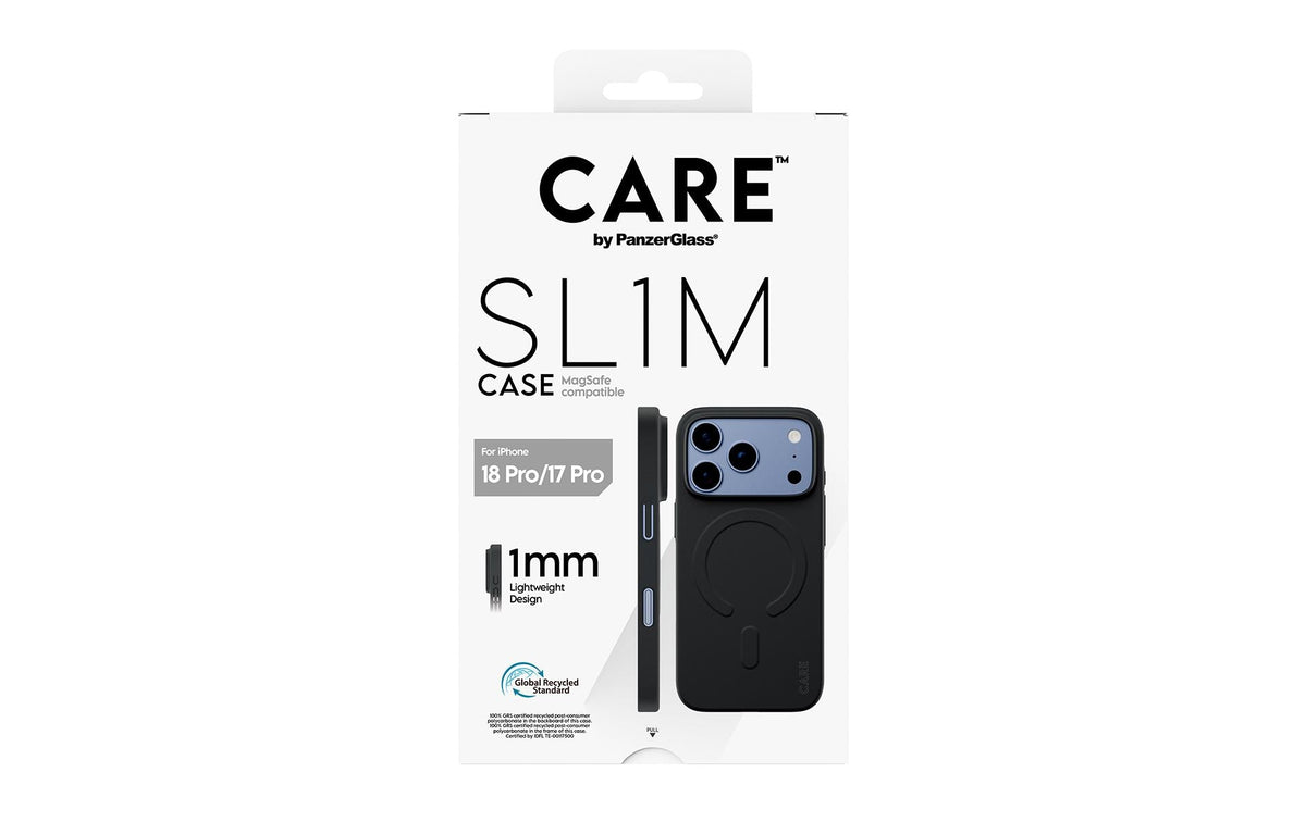 PanzerGlass CARE SL1M Backcover – für Apple iPhone 18 Pro/17 Pro, MagSafe, PC, Schwarz