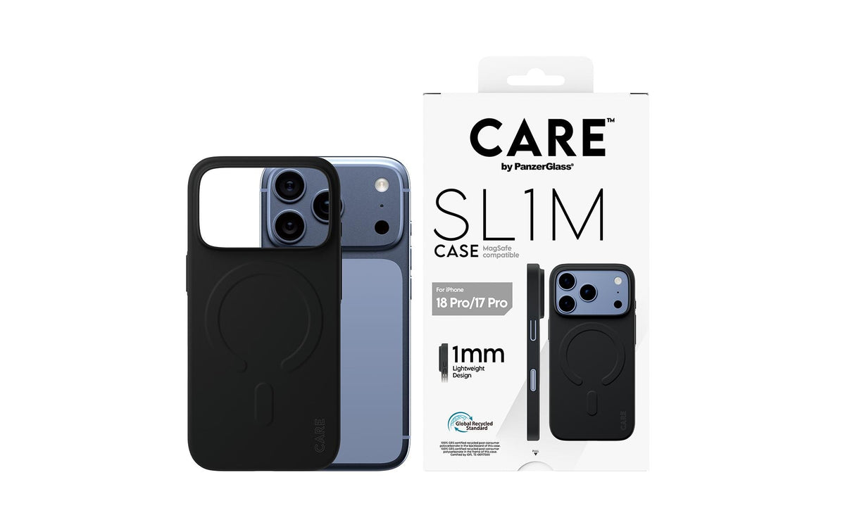 PanzerGlass CARE SL1M Backcover – für Apple iPhone 18 Pro/17 Pro, MagSafe, PC, Schwarz