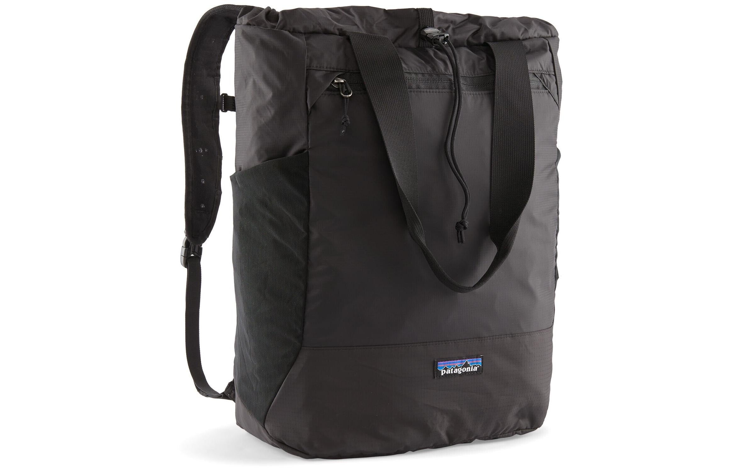 Patagonia City-Rucksack Terravia Tote Pack – 24 l, recyceltes Nylon – Schwarz, 320 × 480 × 200 mm