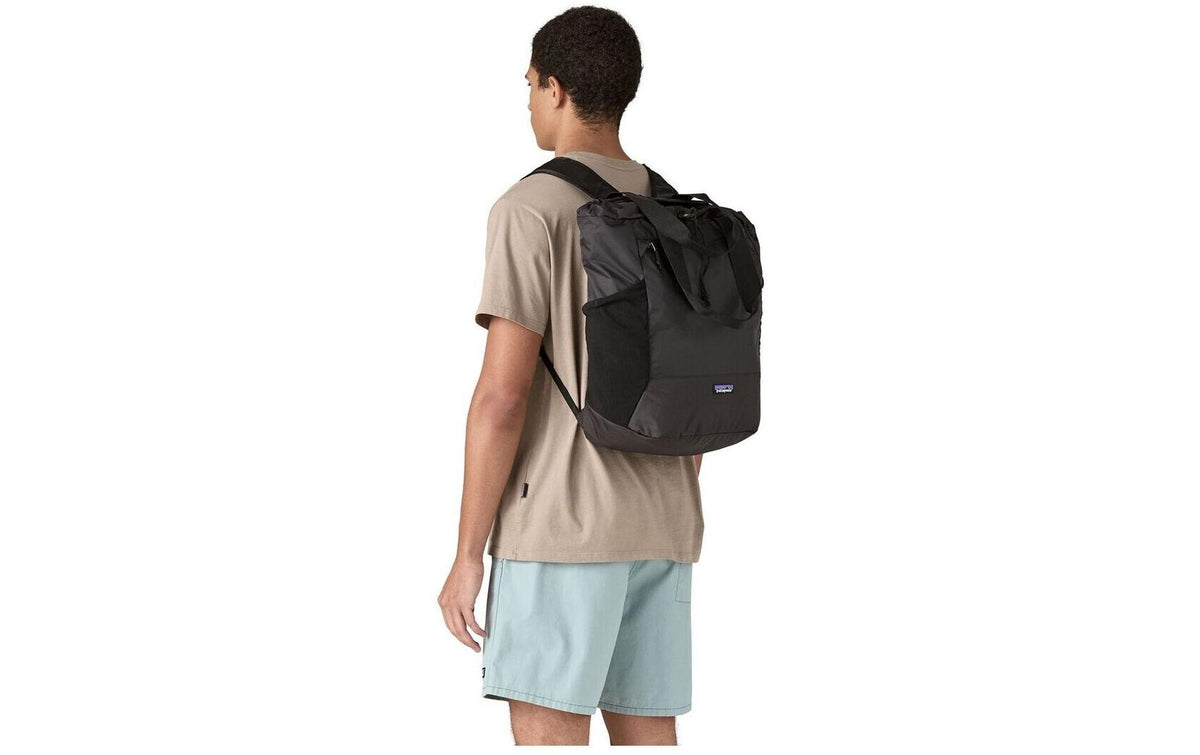 Patagonia City-Rucksack Terravia Tote Pack – 24 l, recyceltes Nylon – Schwarz, 320 × 480 × 200 mm