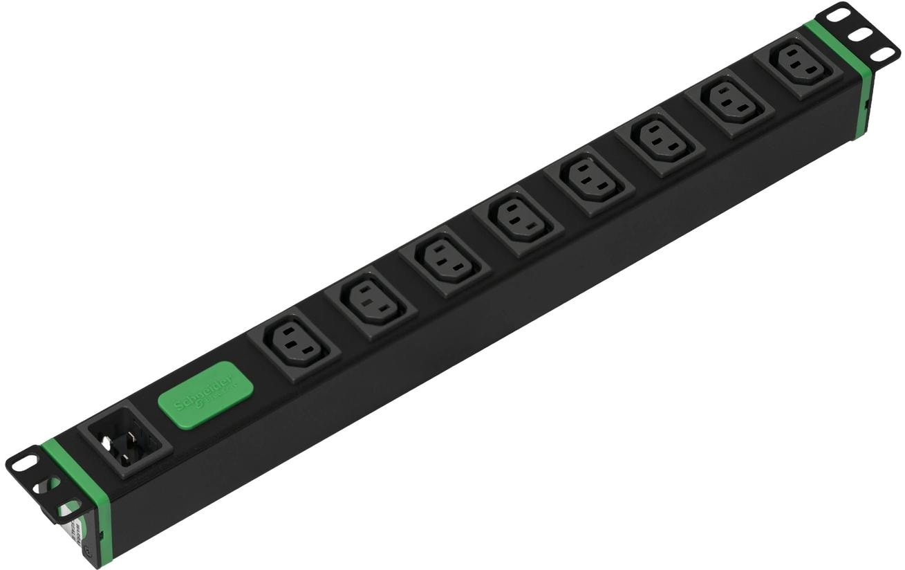 APC Easy PDU Rack-PDU Basic 1U, 16 A 230 V, 8×C13, Eingang C20, 2 m – schwarz