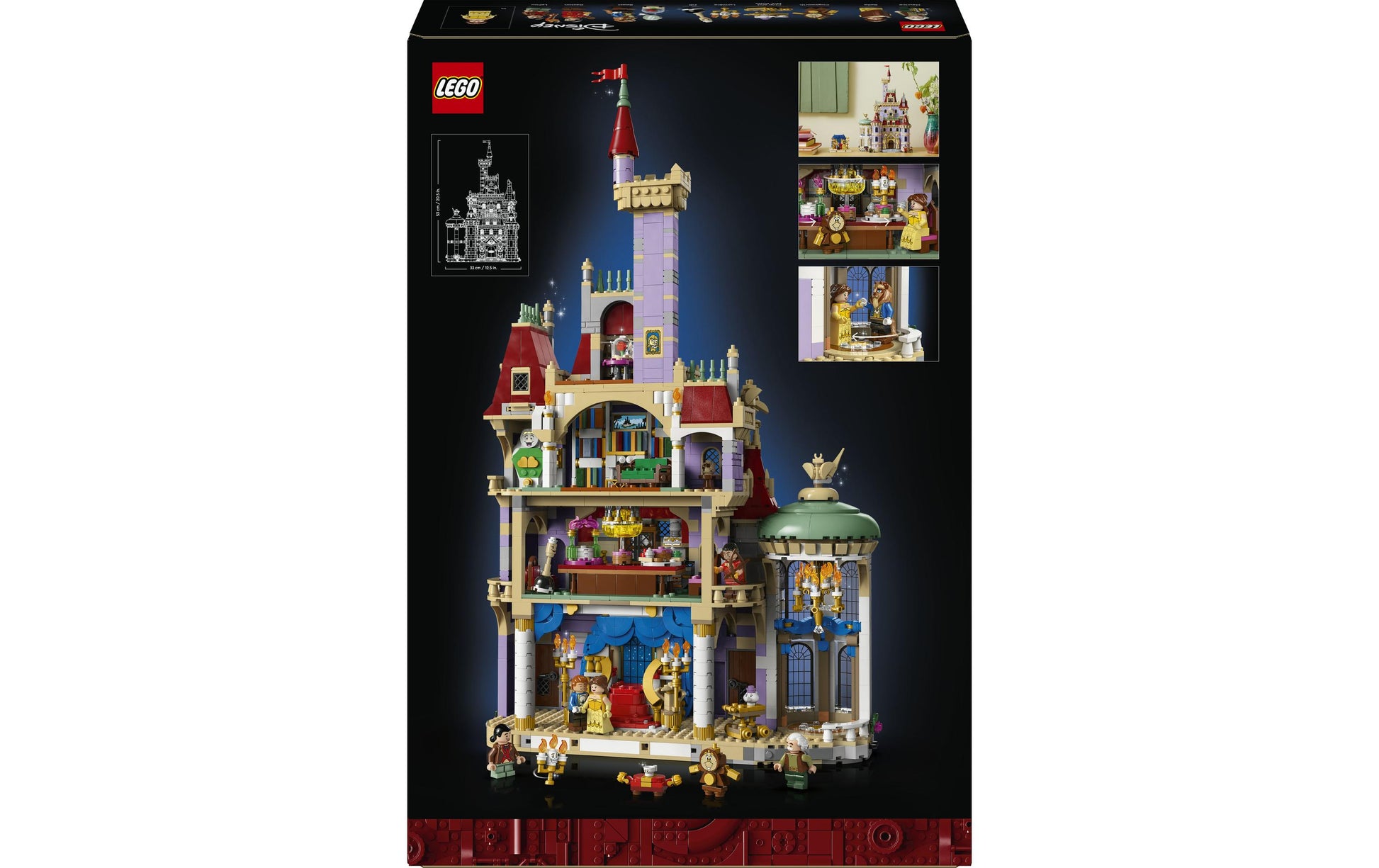 LEGO Disney Die Schöne und das Biest Schloss 3D-Puzzle – 2916 Teile – 55,5 × 53 × 37,8 cm – ab 18 Jahren