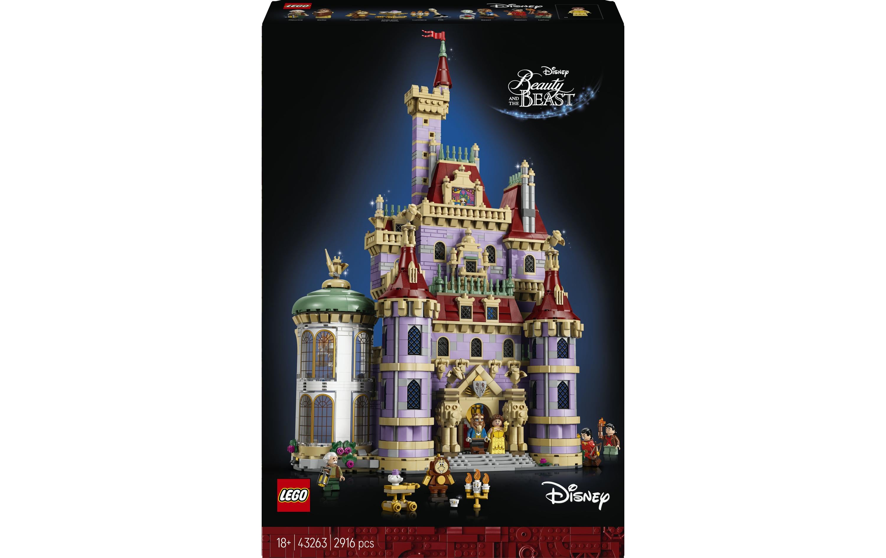 LEGO Disney Die Schöne und das Biest Schloss 3D-Puzzle – 2916 Teile – 55,5 × 53 × 37,8 cm – ab 18 Jahren