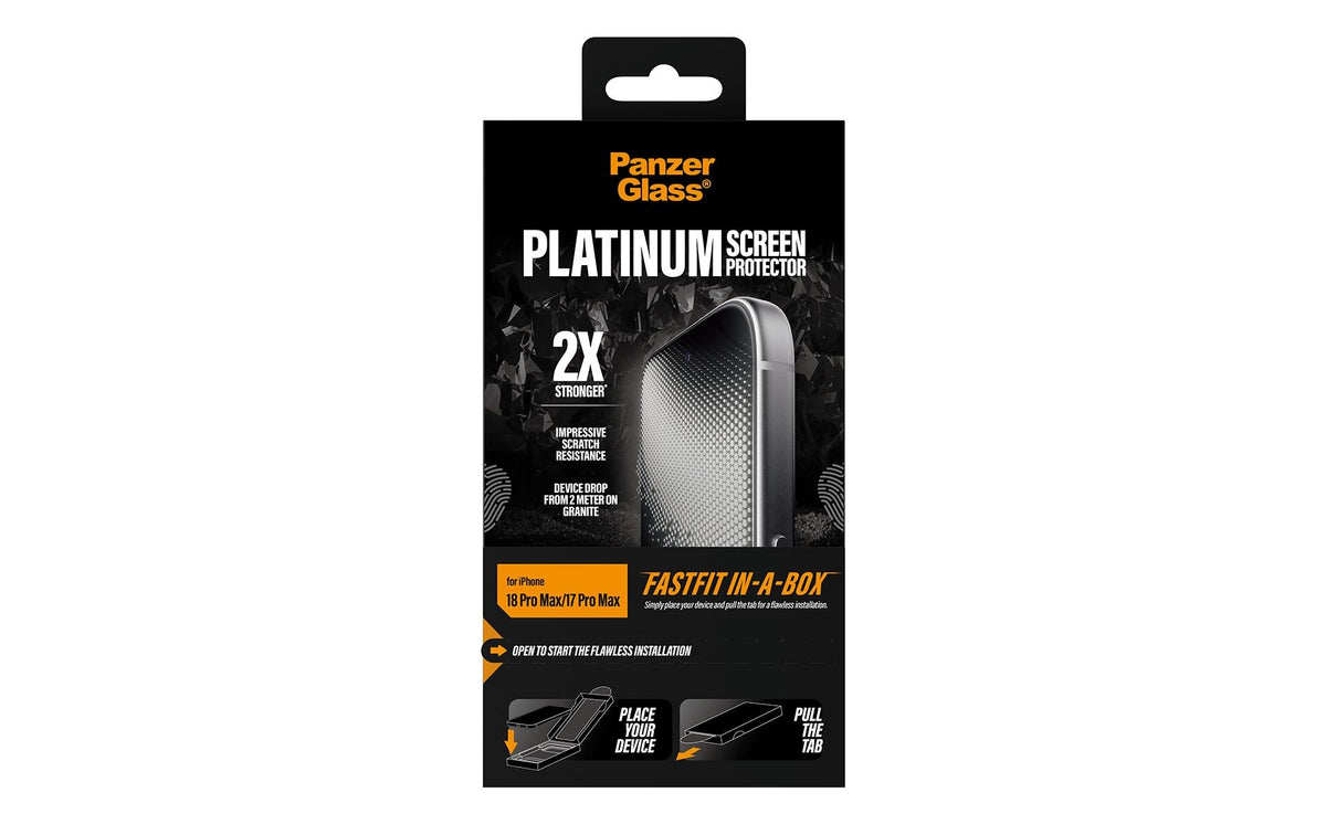 PanzerGlass Displayschutz (Folie), Ultra-Wide Fit – für iPhone 18 Pro Max/17 Pro Max