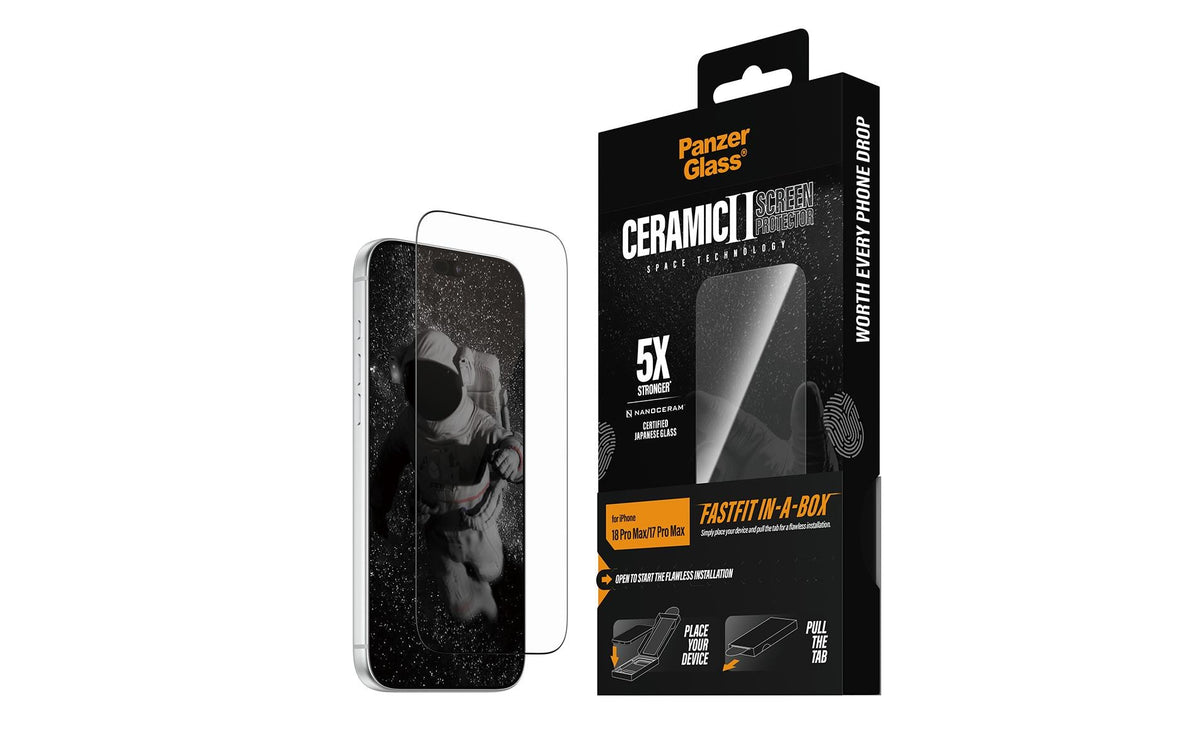 PanzerGlass Displayschutz (Panzerglas), Ultra-Weit Passend – für iPhone 18 Pro Max/17 Pro Max – mit Applikator