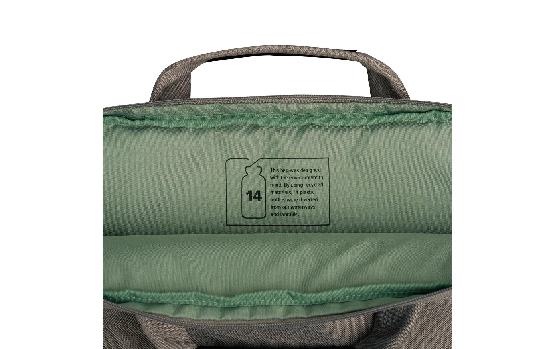 Targus Cypress EcoSmart Slimbrief Notebook-Tasche bis 14" – GRS-zertifiziert, Schulterriemen – Grau