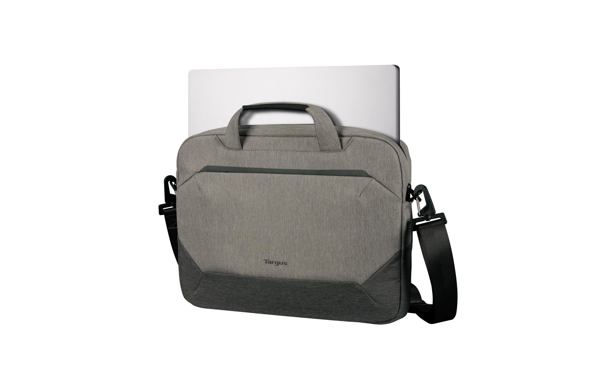 Targus Cypress EcoSmart Slimbrief Notebook-Tasche bis 14" – GRS-zertifiziert, Schulterriemen – Grau