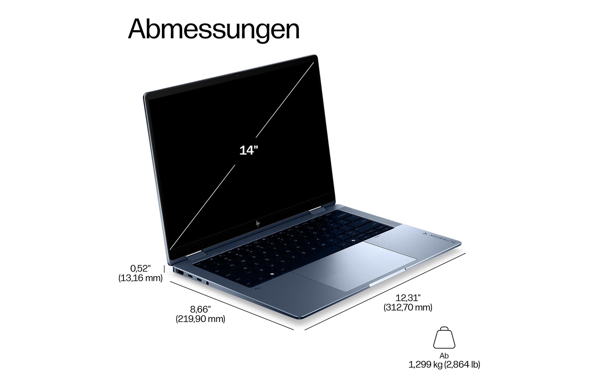 HP EB XFlip G2i 14 – 14" WUXGA Touch, Core Ultra 5 325, 32 GB, 1 TB SSD, Win 11 Pro, QWERTZ (CH)