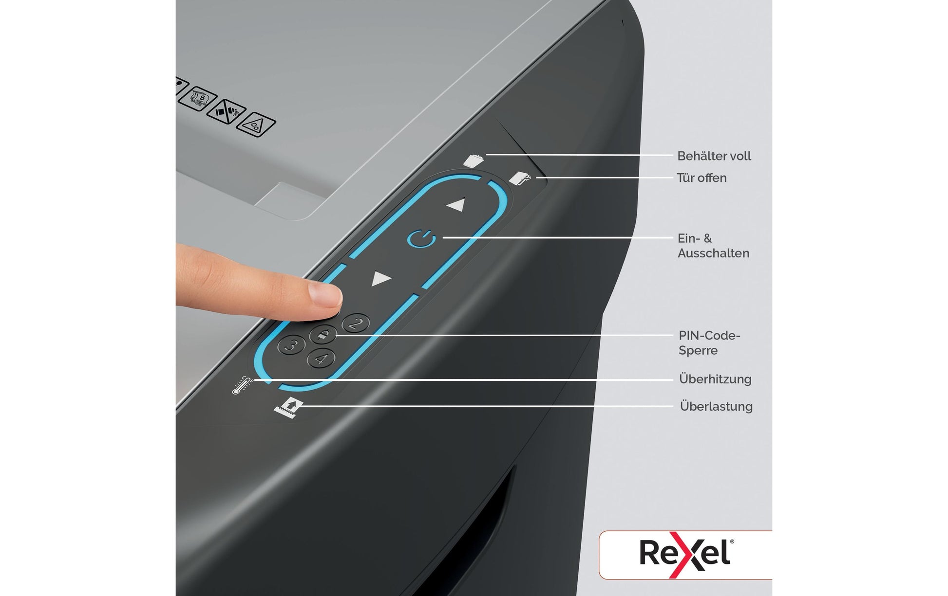 Rexel Leitz IQ OptiMax Autofeed 600X Aktenvernichter – Partikelschnitt, P-4, 4 × 10 mm, AutoFeed 600 Blatt, 50 l