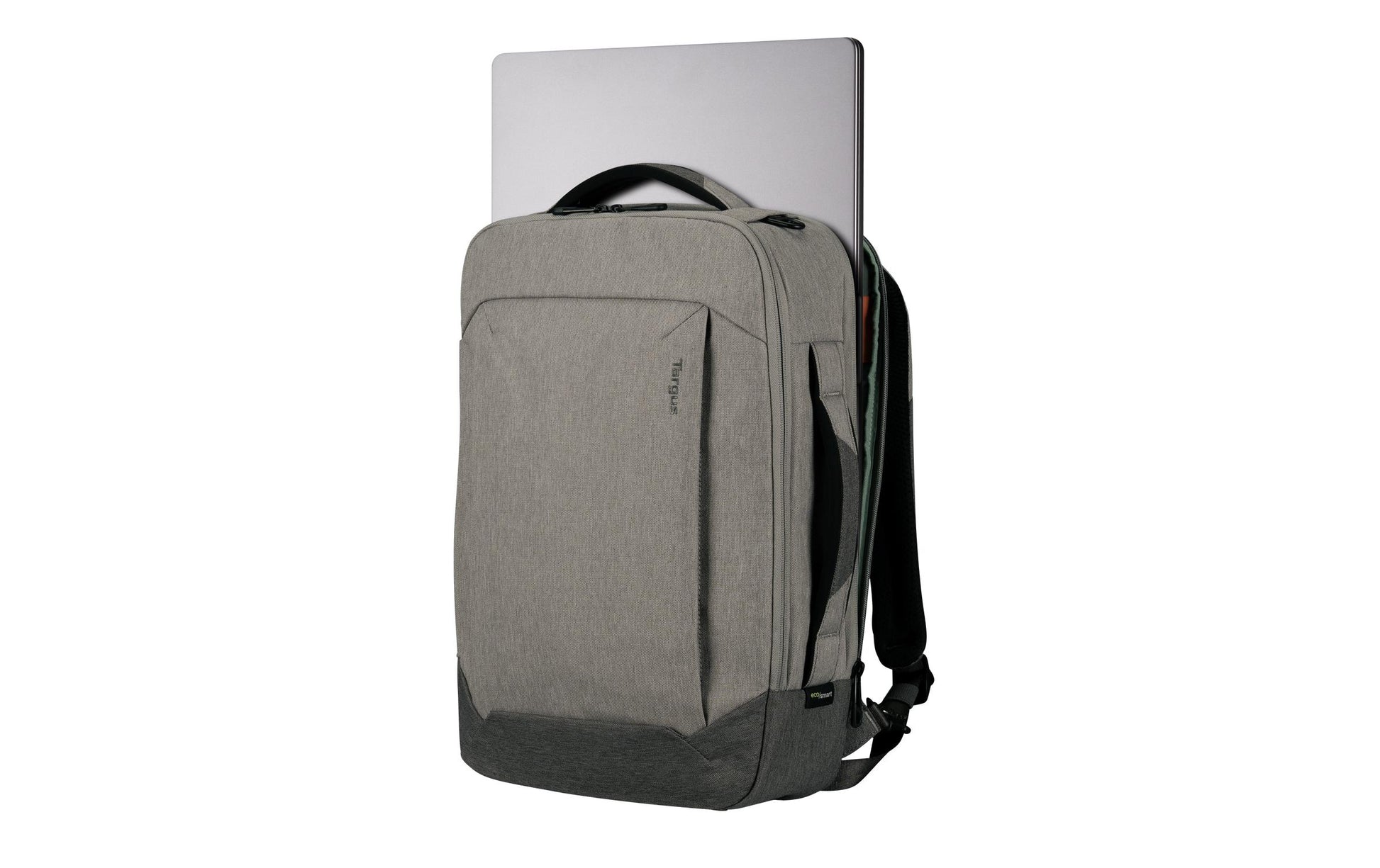 Targus Cypress EcoSmart Convertible Notebook-Rucksack bis 16" – GRS-zertifiziert, mit Zusatzfächern – Grau