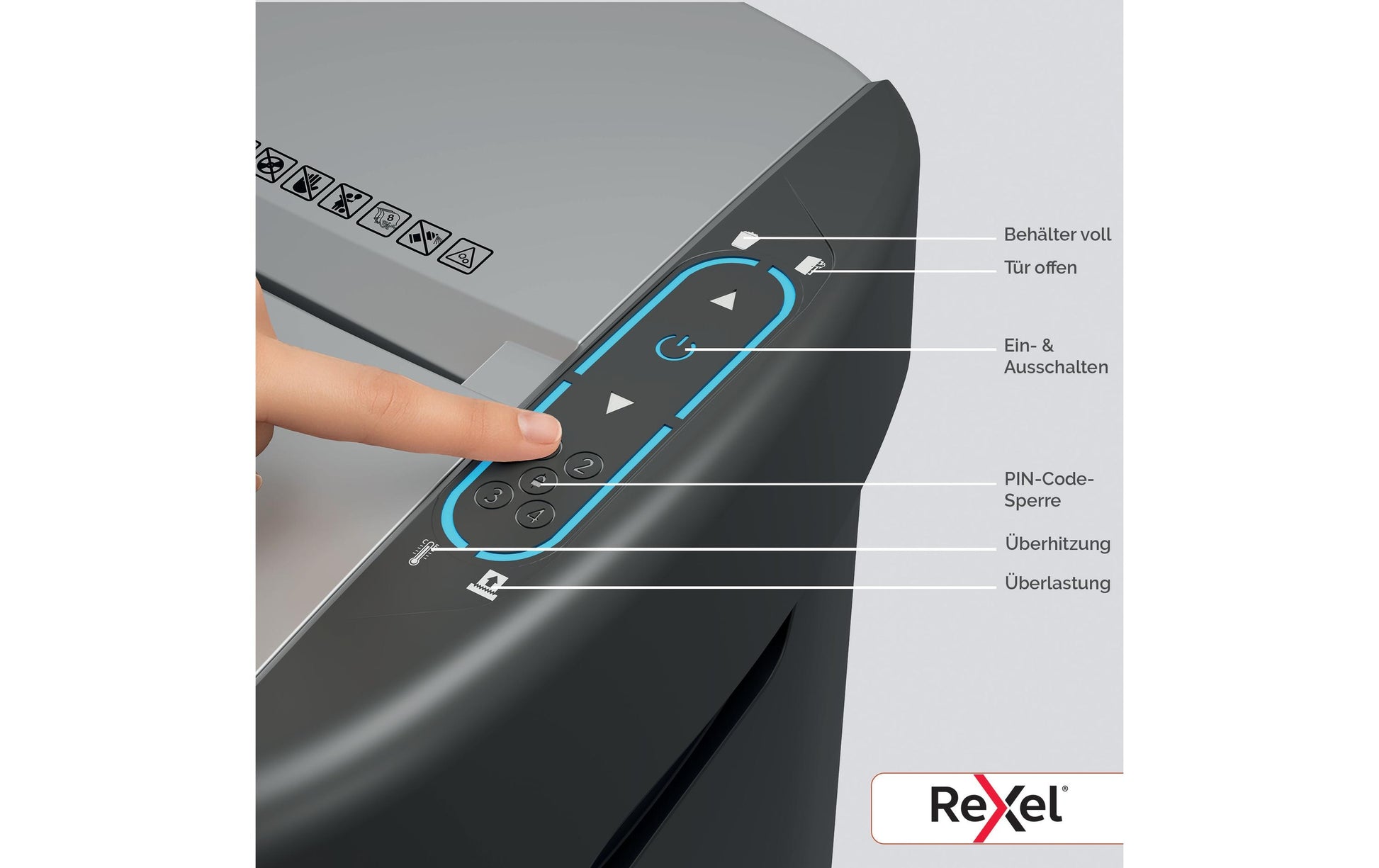 Rexel ShredMax Autofeed 300M Aktenvernichter – Mikroschnitt, P-5, 5 mm, AutoFeed 300 Blatt, 25 l, Kreditkarten