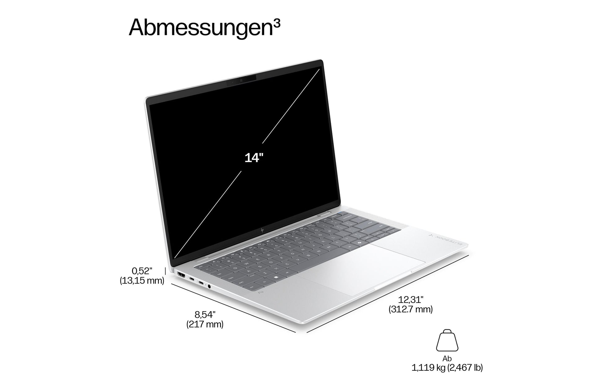 HP EB X G2a – 14" WUXGA, Ryzen AI 7 Pro 450, 64 GB, 2 TB SSD, Win 11 Pro, QWERTZ (CH)