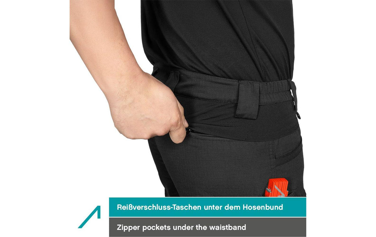 ACE Arbeitshose, Constructor – 66 – Schwarz, Cordura, 65% Polyester, 35% Baumwolle, lang