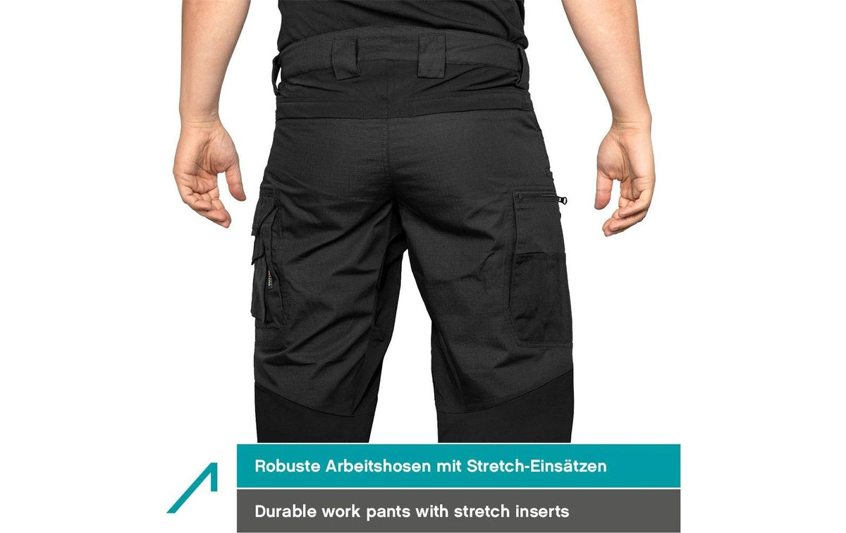 ACE Arbeitshose, Constructor – 66 – Schwarz, Cordura, 65% Polyester, 35% Baumwolle, lang