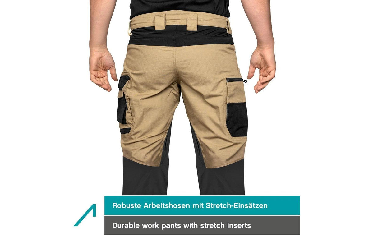 ACE Arbeitshose Constructor – 66 – Beige, Cordura, 65% Polyester, 35% Baumwolle, Ripstop, Stretch, Lang