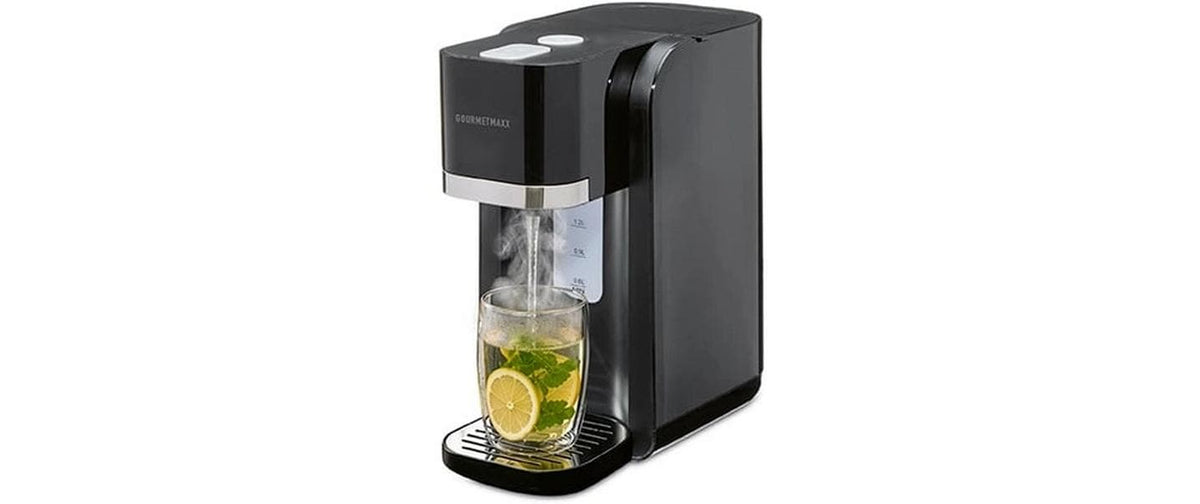 Gourmetmaxx Wasserkocher – 1,5 l, Edelstahl, 2200 W, Schwarz