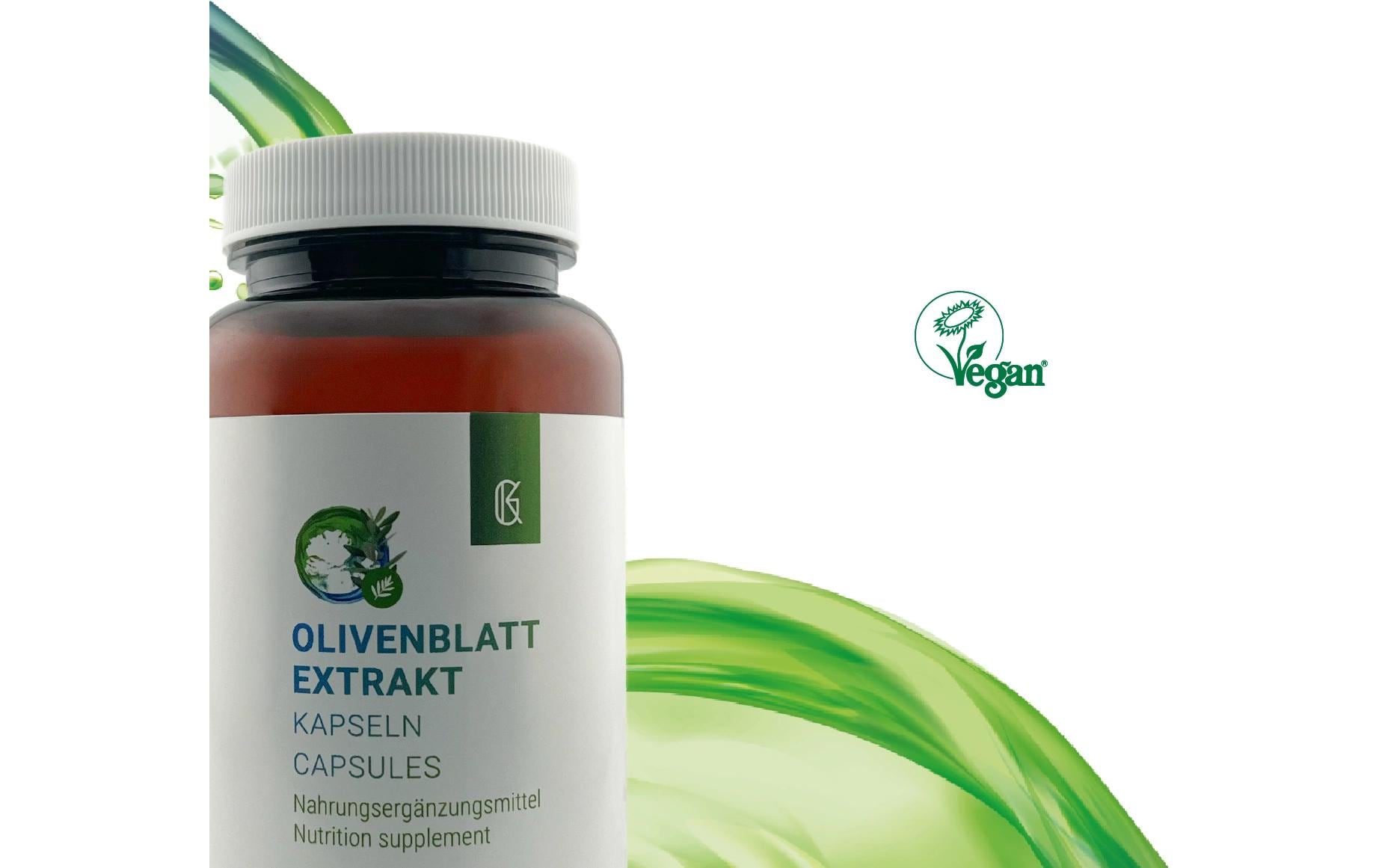 Kraftgras Olivenblatt-Extrakt Kapseln – vegan – 120 Stück
