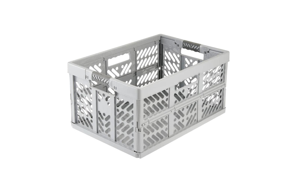 keeeper Aufbewahrungsbox 45 l – mit Klappmechanismus, Nordic-Grau, B 540 × H 280 × T 370 mm