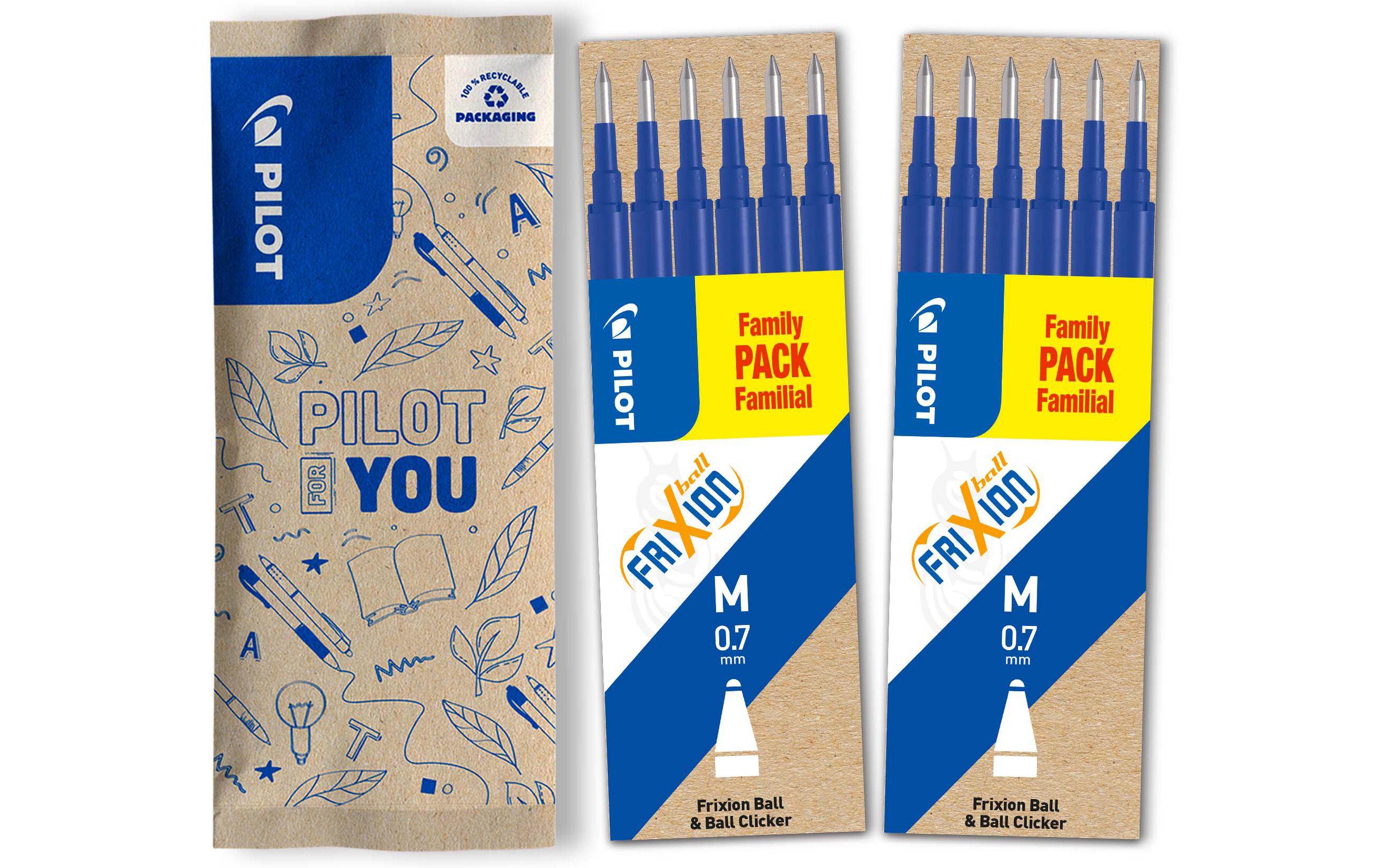 Pilot FriXion Rollerpatrone – Blau, 0,7 mm (Mittel), für FriXion Ball 0.7, FriXion Clicker 0.7, 12er-Pack
