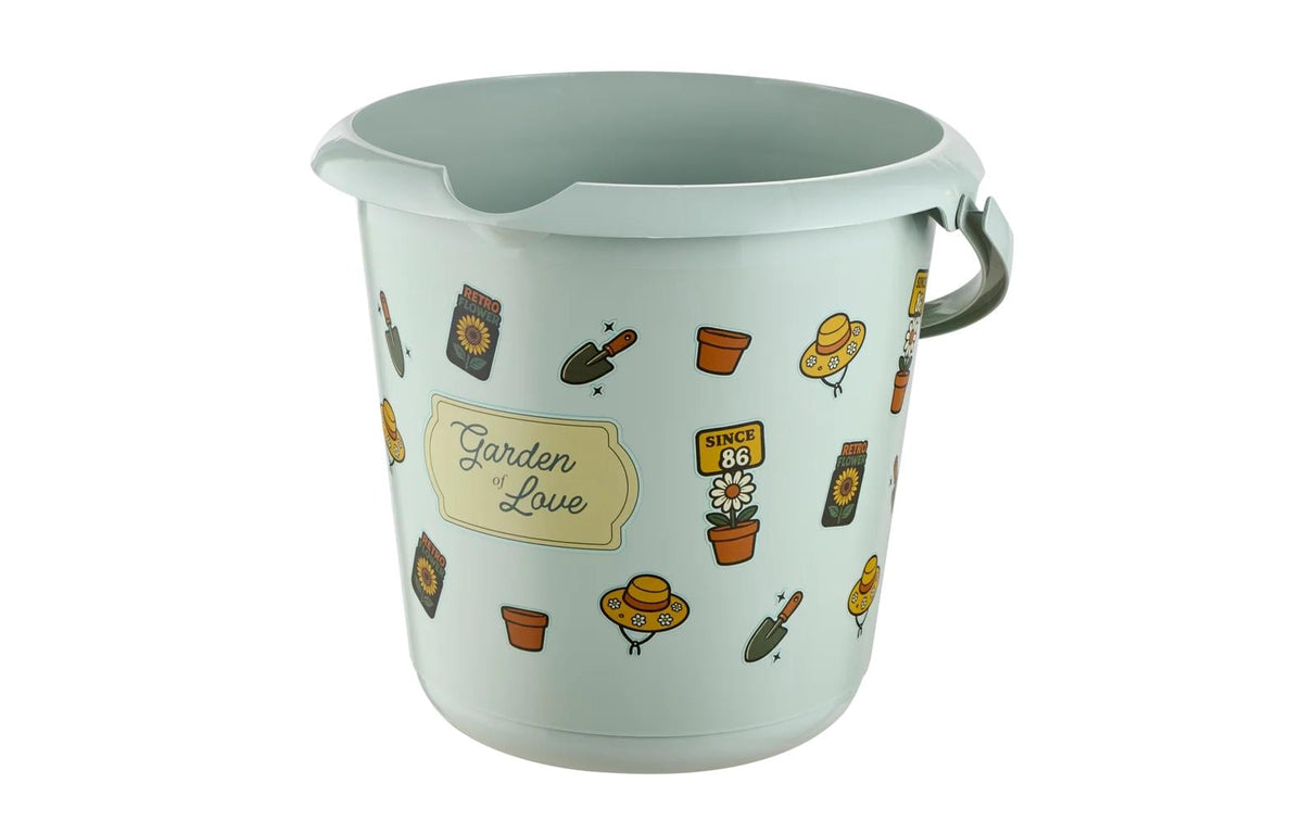 keeeper Putzeimer ilvie Garden – 10 l – rund – Kunststoff – soft green – 30,0 × 28,0 cm